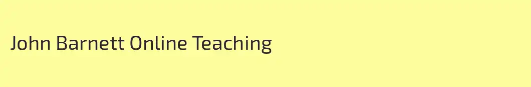 John Barnett Online Teaching